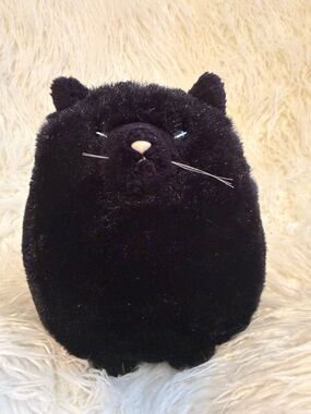 Vintage Plush Black Cat Stuffed Animal